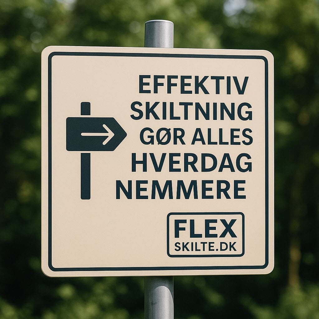 Effektiv skiltning gør hverdagen nemmere - besøg flexskilte.dk