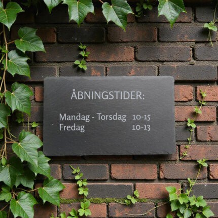 Skifer skilt gravering butiksskilt