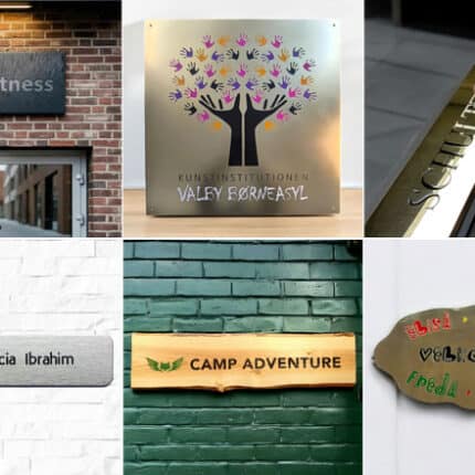 Se all skilte og engraveret services