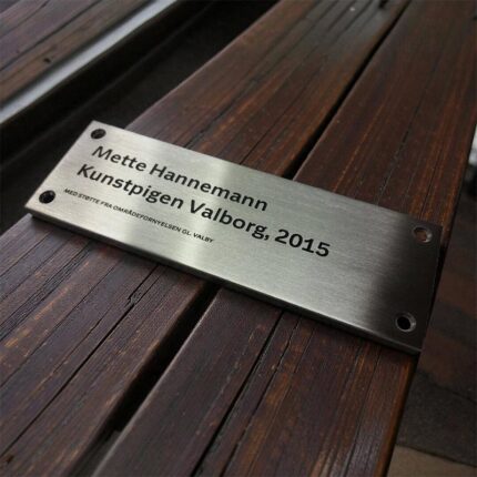 Robust rustfrit stål navneskilt