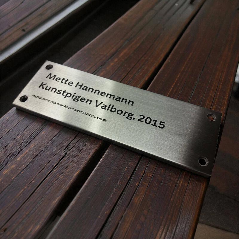 Robust rustfrit stål navneskilt