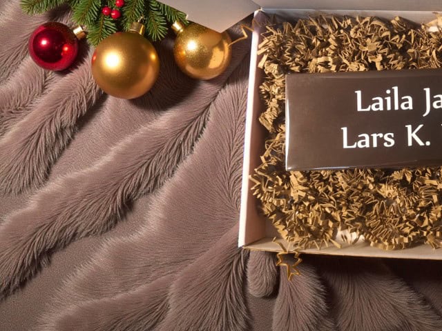 Navneskilte som julegave - personlig gave
