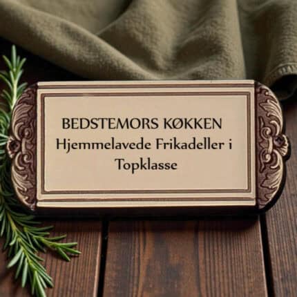 Støbte messing dørskilt