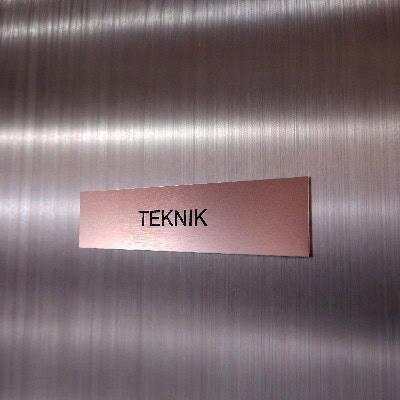 Mærkning skilte til erhverv