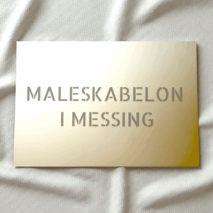 Maleskabelon i messing 600x500mm Stencils til tyverimærkning