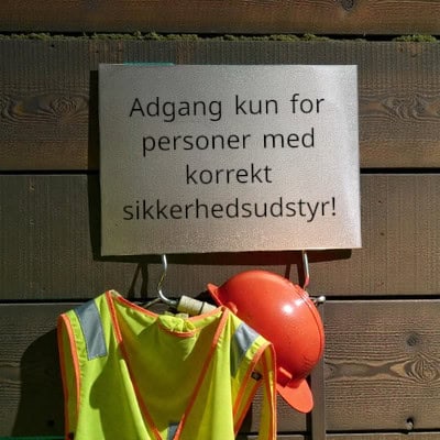 Sikkerhedstavle advarselsskilt