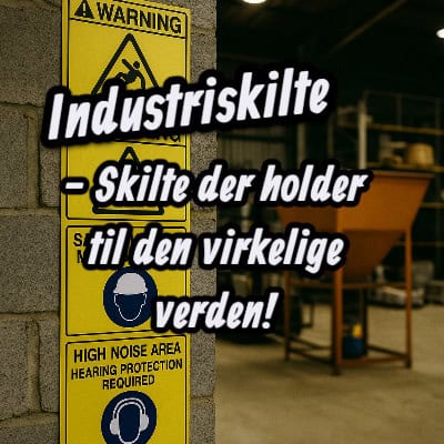 Industriskilte holdbare skilte