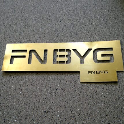 Maleksbelon i messing til mærkning af produkter