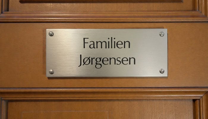 Boligforeninger skilt til dør 120x220mm