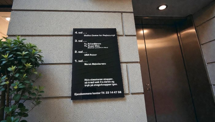 Trappetavle etageskiltning til boligforeninger